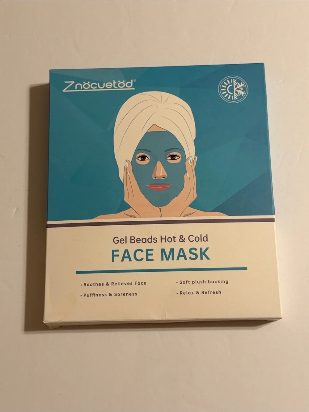 Znocuetod Ice Mask Gel Beads Hot & Cold Compress for Face